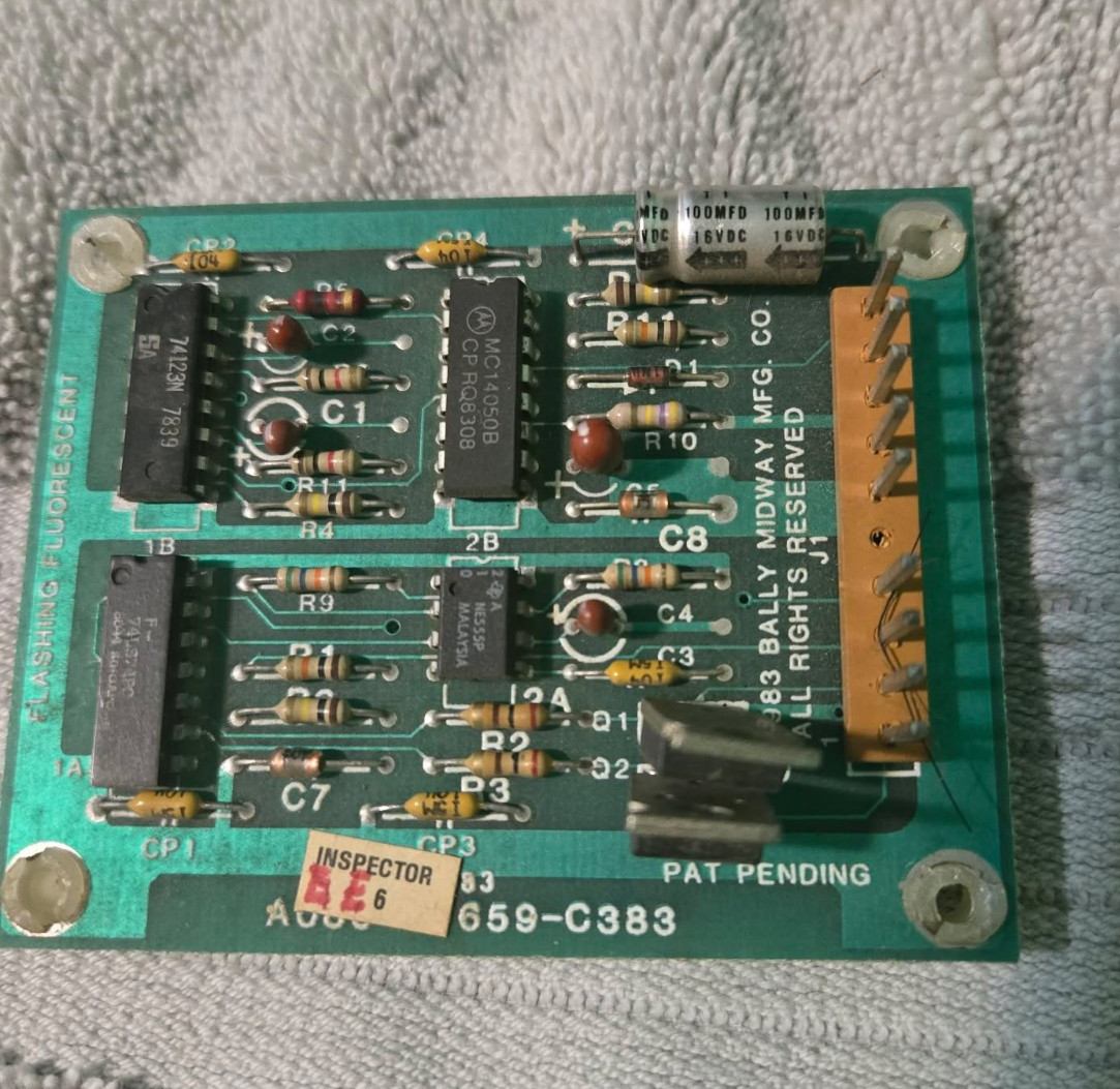Bally Midway Flashing Fluorescent PCB Discs OF Tron ORIGINAL works