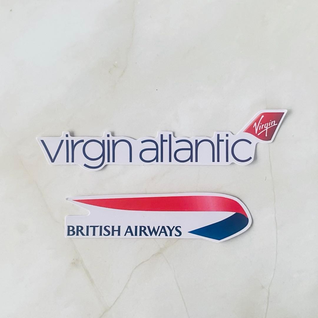 Airline Waterproof Sticker Set Virgin British Airways Aviation Decals