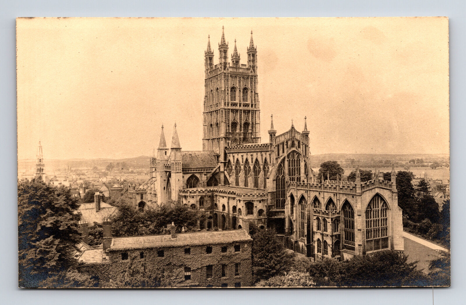 RPPC Gloucester Cathedral Church of St. Peter Real Photo Postcard