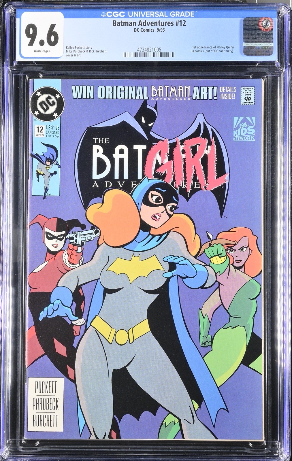 Batman Adventures 12 DC Comics 9/93 CGC 9.6 1st app. Harley Quinn