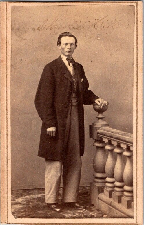 Rochester, NY, Charles Hill, Long Coat, Civil War Era, c1860s CDV Photo, #5003