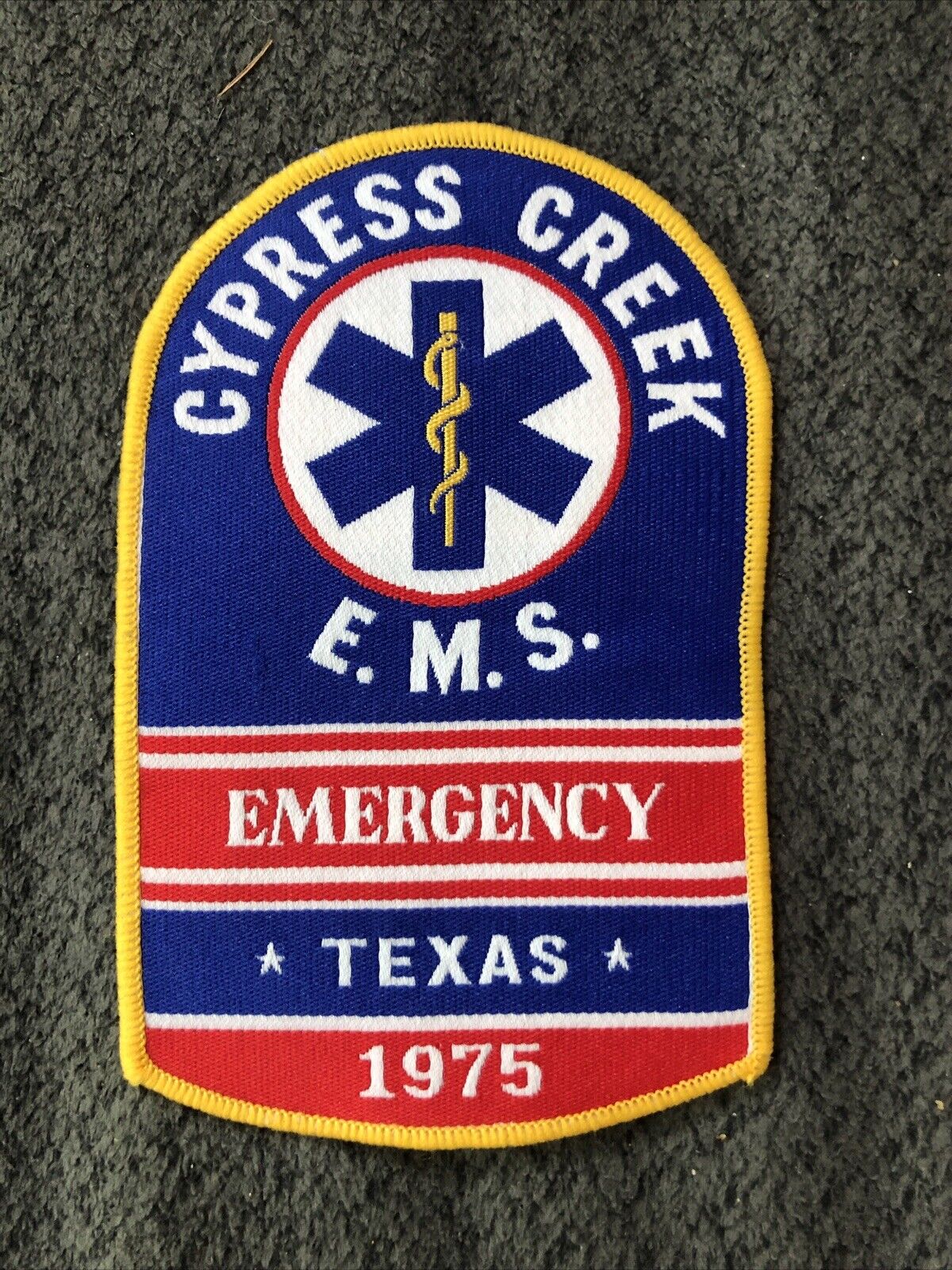 Vintage Cypress Creek EMS Patch 1975 Texas