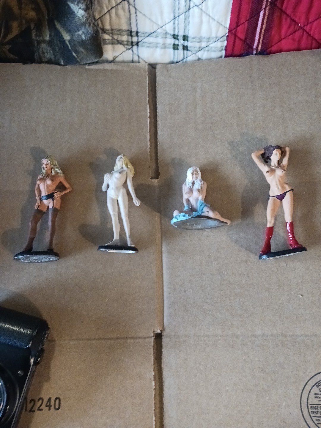 (4) VINTAGE 1976/78  SUPERIOR PEWTER NUDE MODELS FIGURE USED WELL KEPT