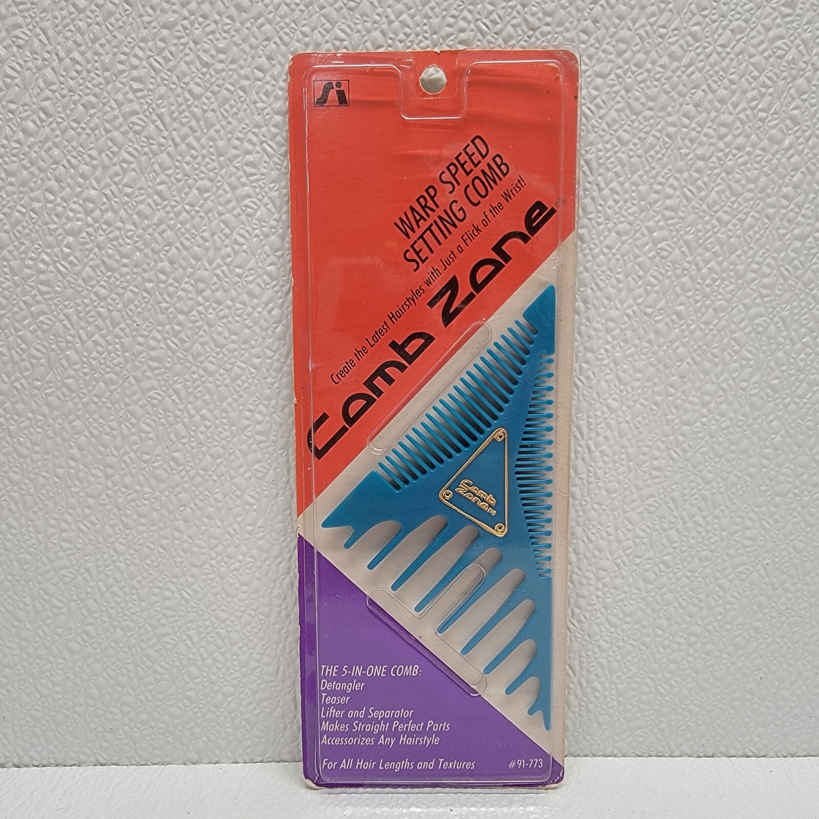 RARE Vintage Stance Industries 1988 Blue Hair Comb Zone Detangler, Teaser