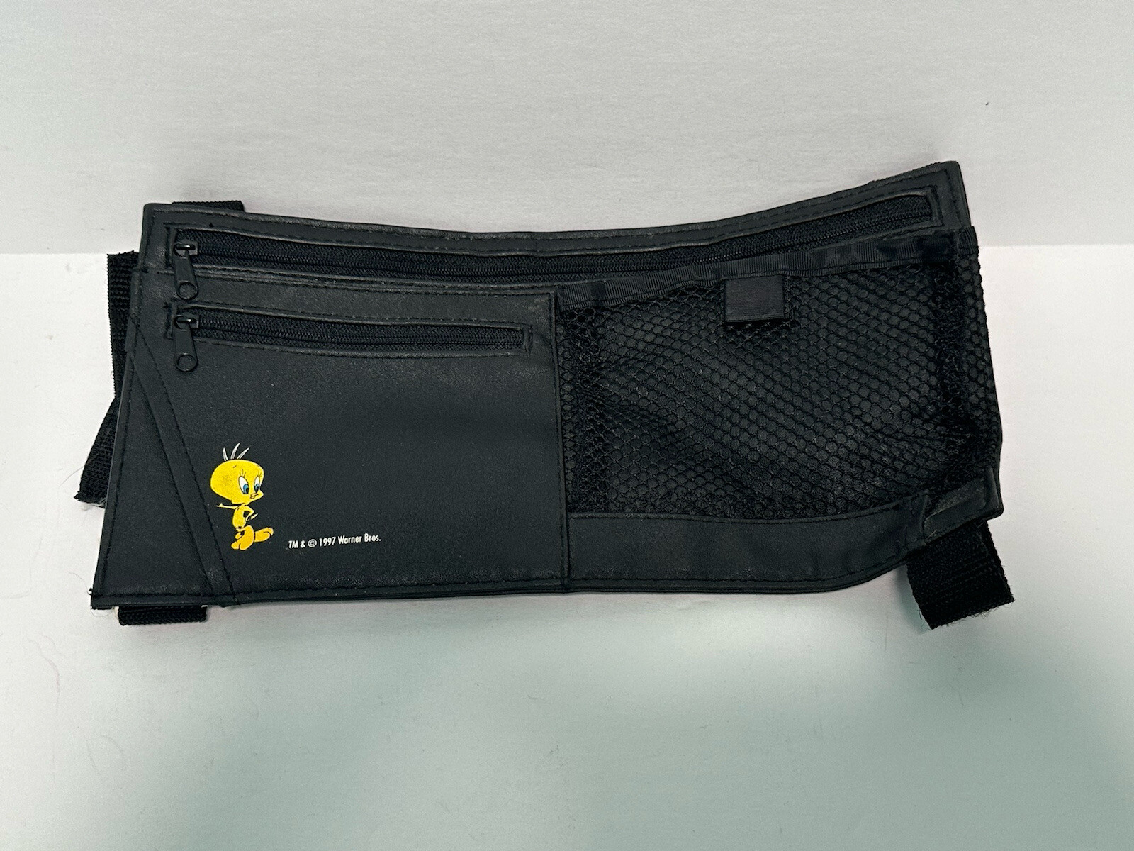 Vintage 1997 Tweety Bird Wallet Warner Bros Looney Tunes Zipper Pouch Black