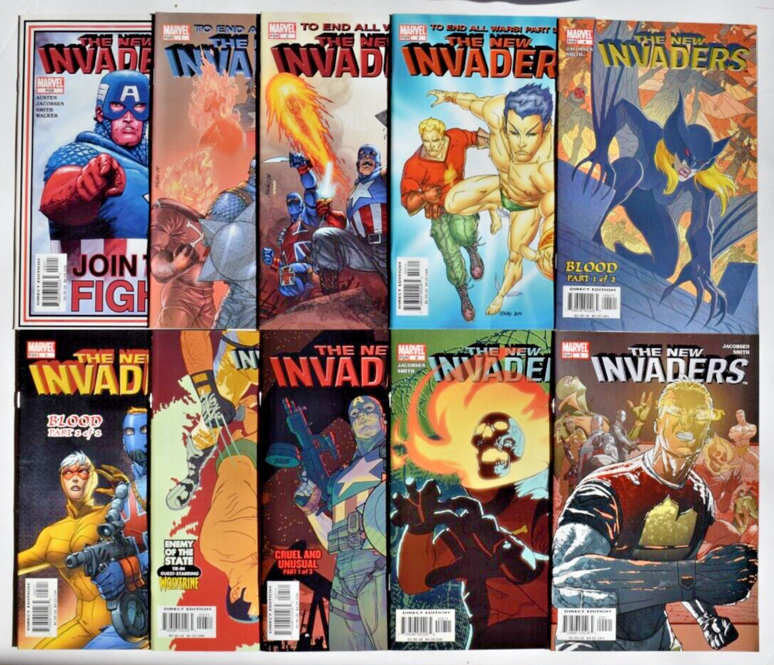 NEW INVADERS (2004) 10 ISSUE COMPLETE SET#0-9 MARVEL COMICS