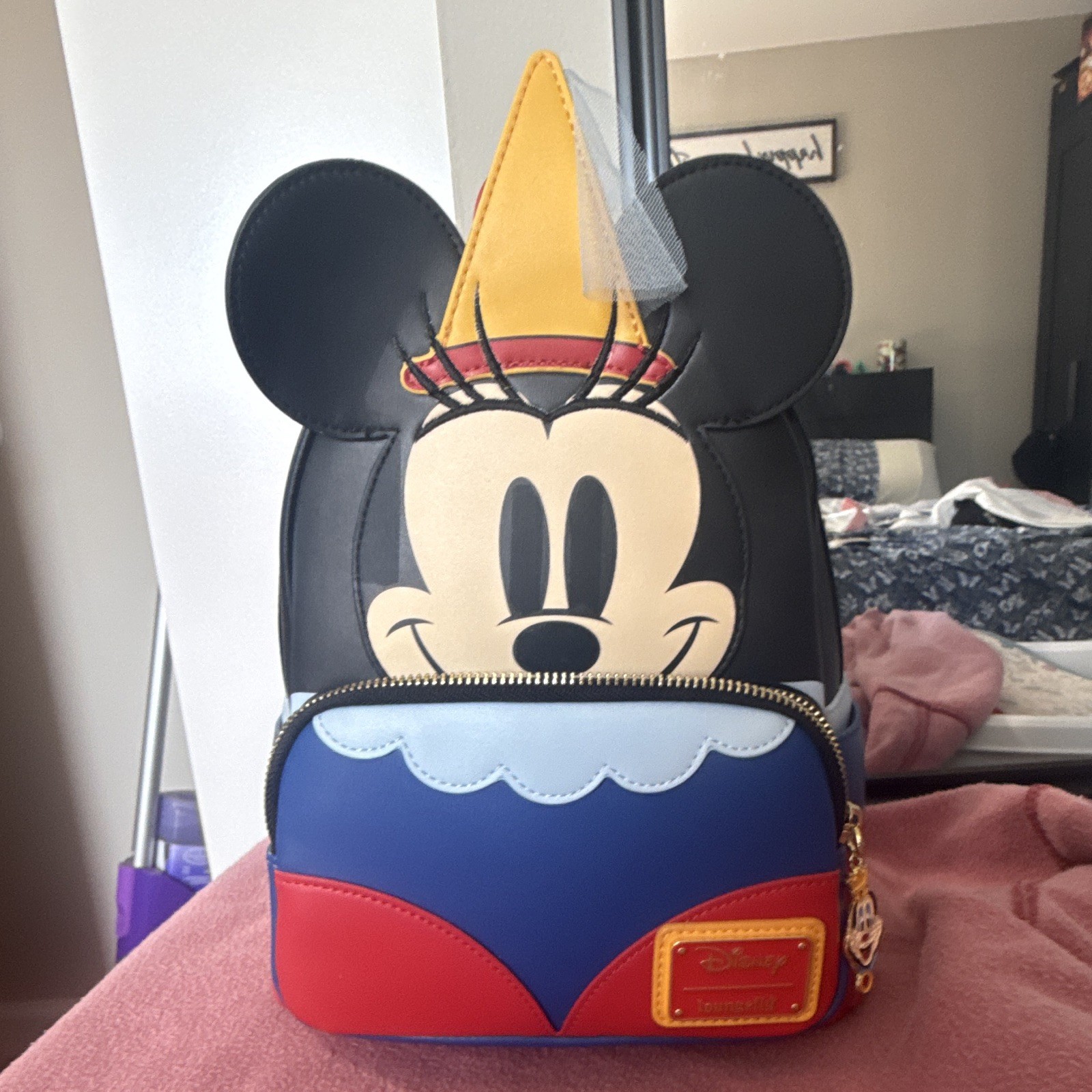 Loungefly Disney Minnie Mouse Mini Backpack Black Blue Red Yellow