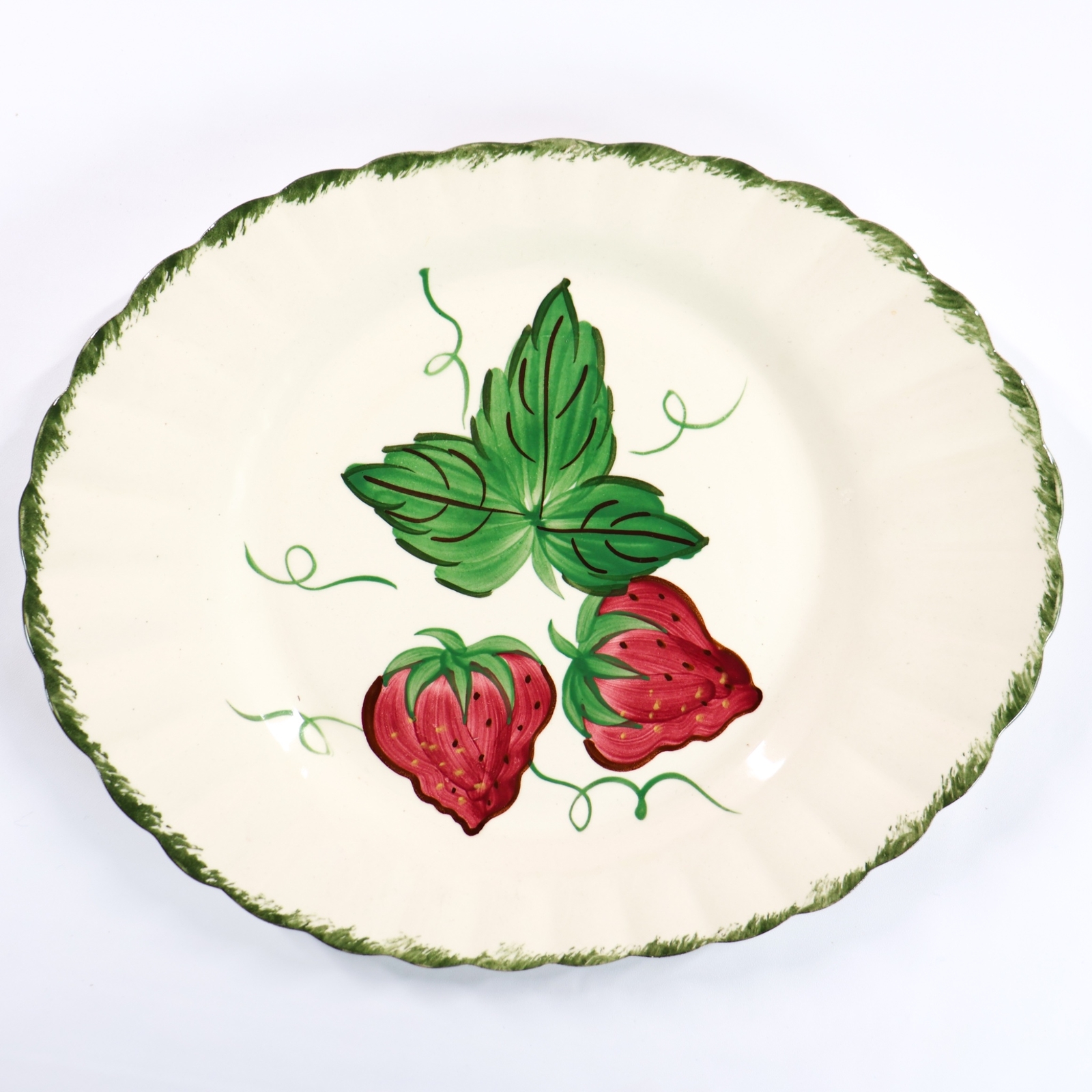 Vintage Blue Ridge Southern Potteries Wild Strawberry Large Oval Serving Platter