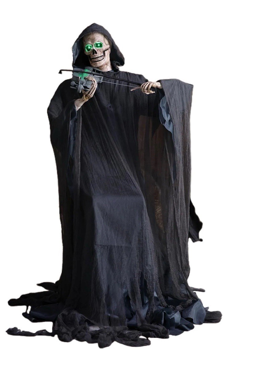 At Home Violinist Skeleton Animatronic, 5\' Halloween Animatronic