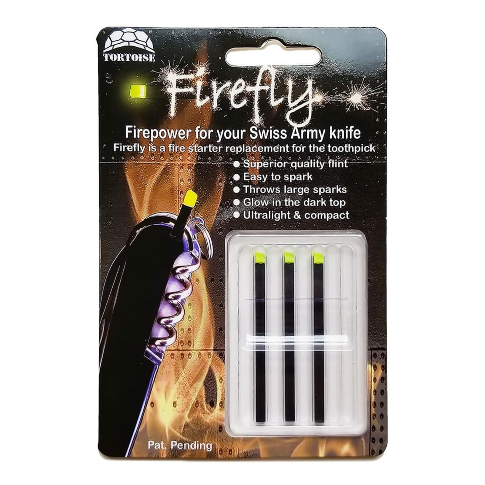 Firefly Regular 3pk Fire Starter for Victorinox Swiss Army Knives Neon Green
