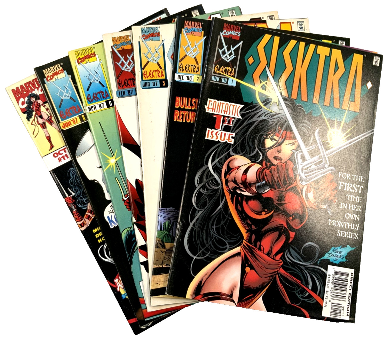 Marvel ELEKTRA (1996) #1 2 3 4 6 8 11 VF to NM (9.4) Ships FREE