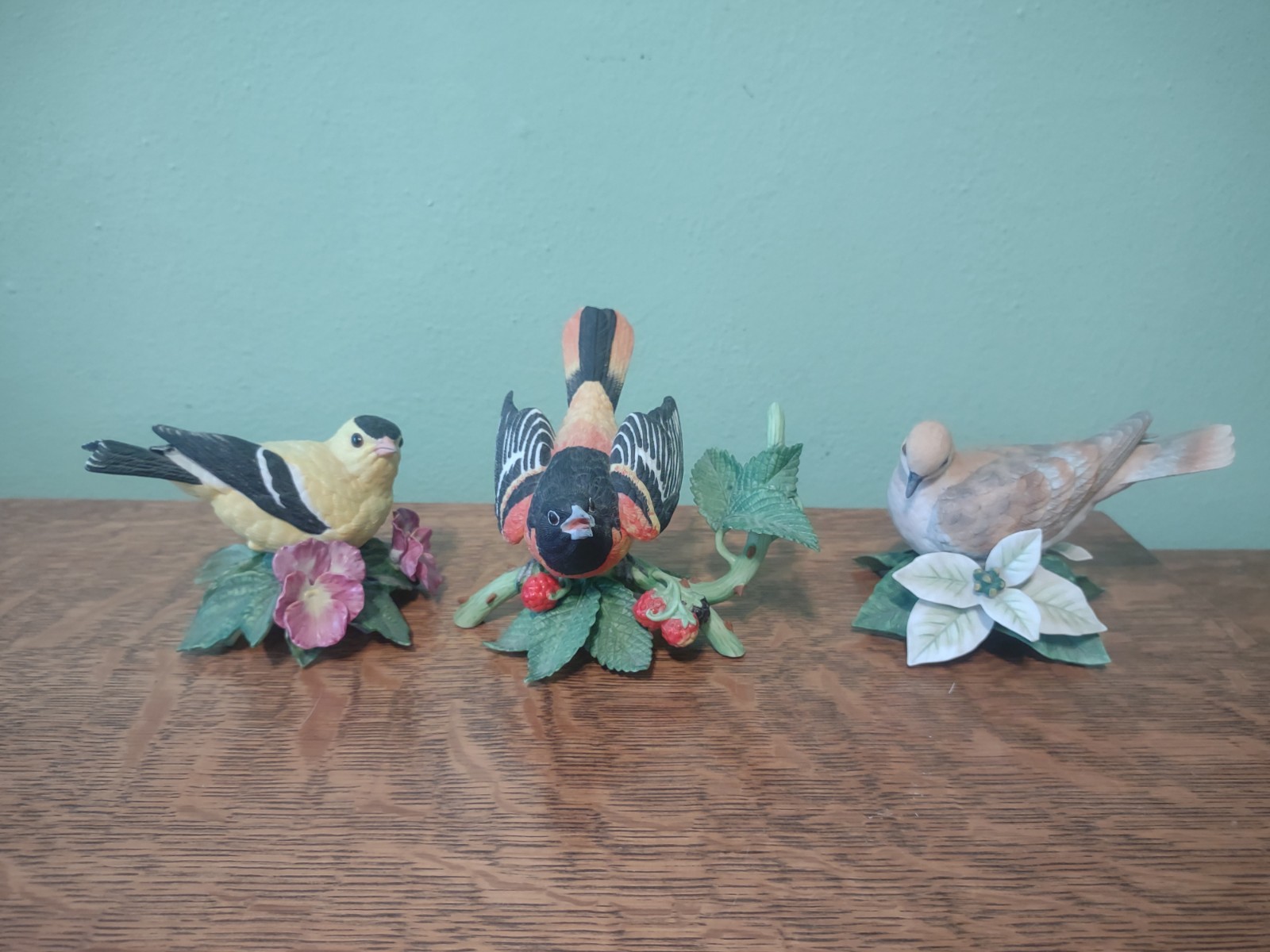 Vintage 1990 Lenox  Garden Birds lot of 3 