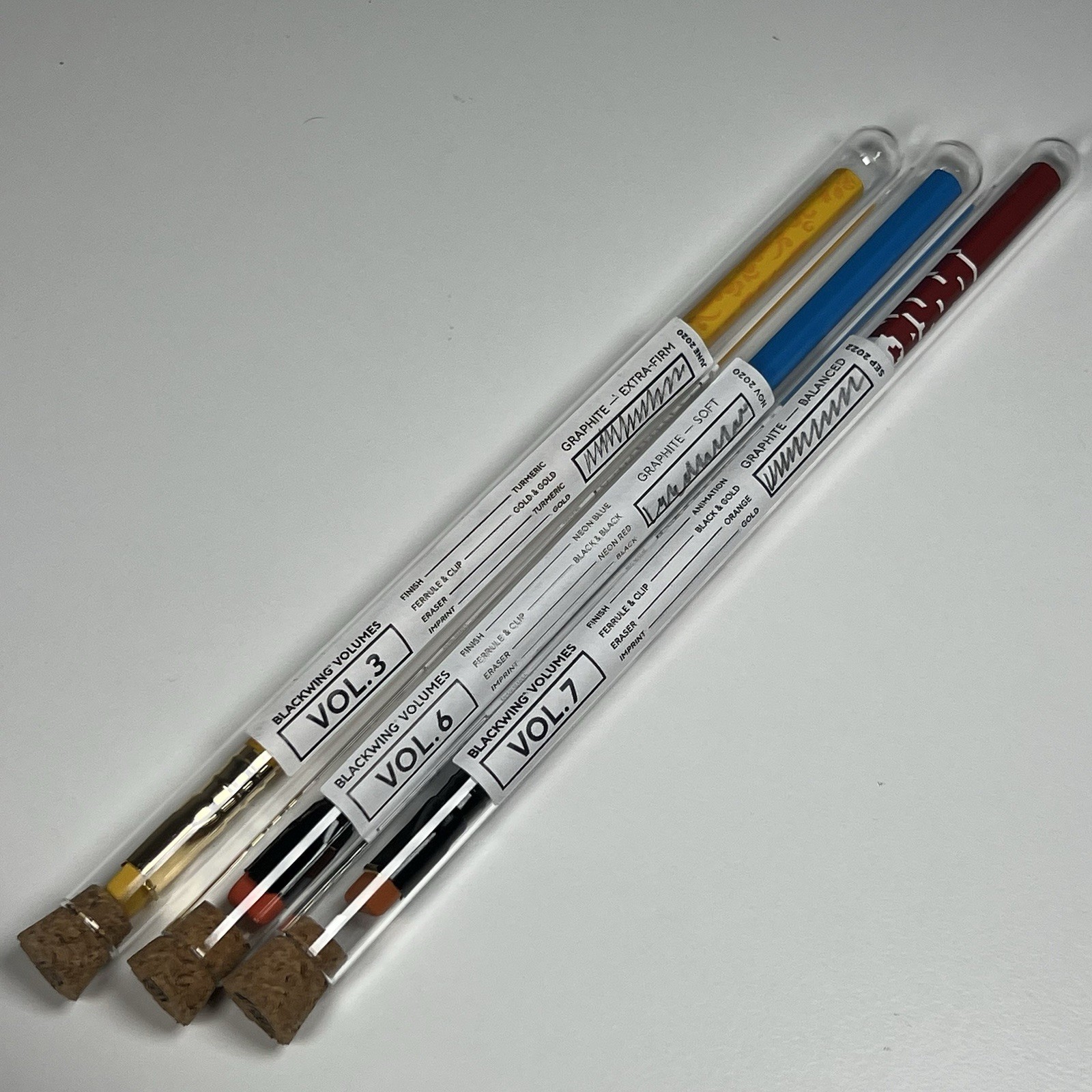 Blackwing Volumes 3 6 7 Palomino Limited Edition Pencils Archive Tubes Unused