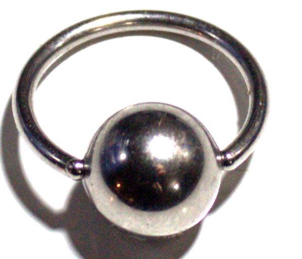 1- 14g 5/8 Captive Big 10mm Ball Orbital Prince Albert Nose Septum RPA ring Sexy