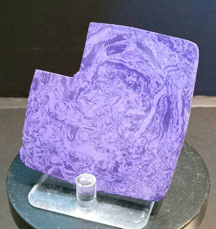 Purple Swirl Pattern Charoite Lapidary Stone Slab Material from Russia