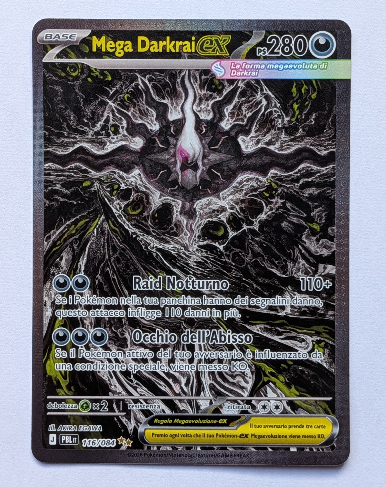 Mega Darkrai EX 116/084 Holo Ultra Rare 280HP Evolutions Pokémon TCG Italian Mega Darkrai EX 116/084 Holo Ultra Rare 280HP Evolutions Pokémon TCG Italian