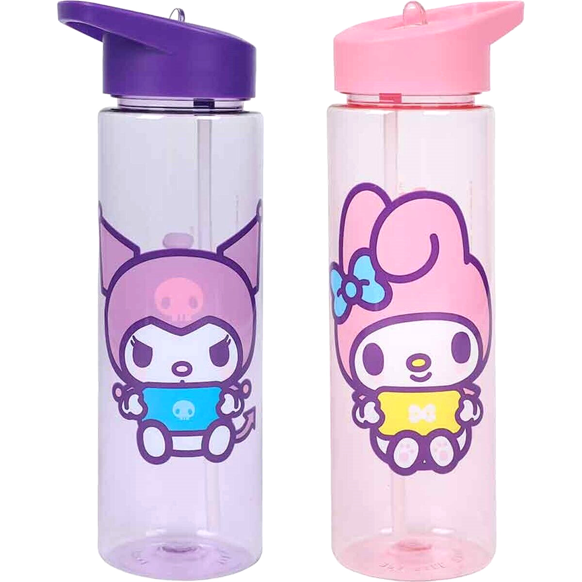 Bioworld • Sealed My Melody and Kuromi 24 oz. Water Bottle (2-Pack) • Ships Free