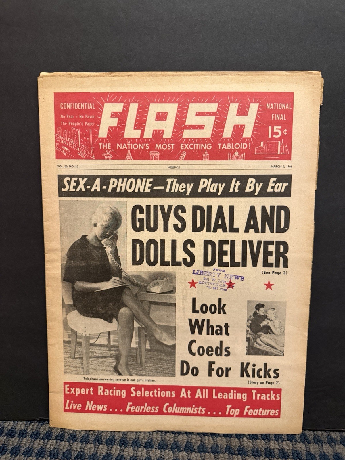 1966 Confidential Flash NewsPaper, Guys Dial and Dolls Deliver    (VRN10/O)