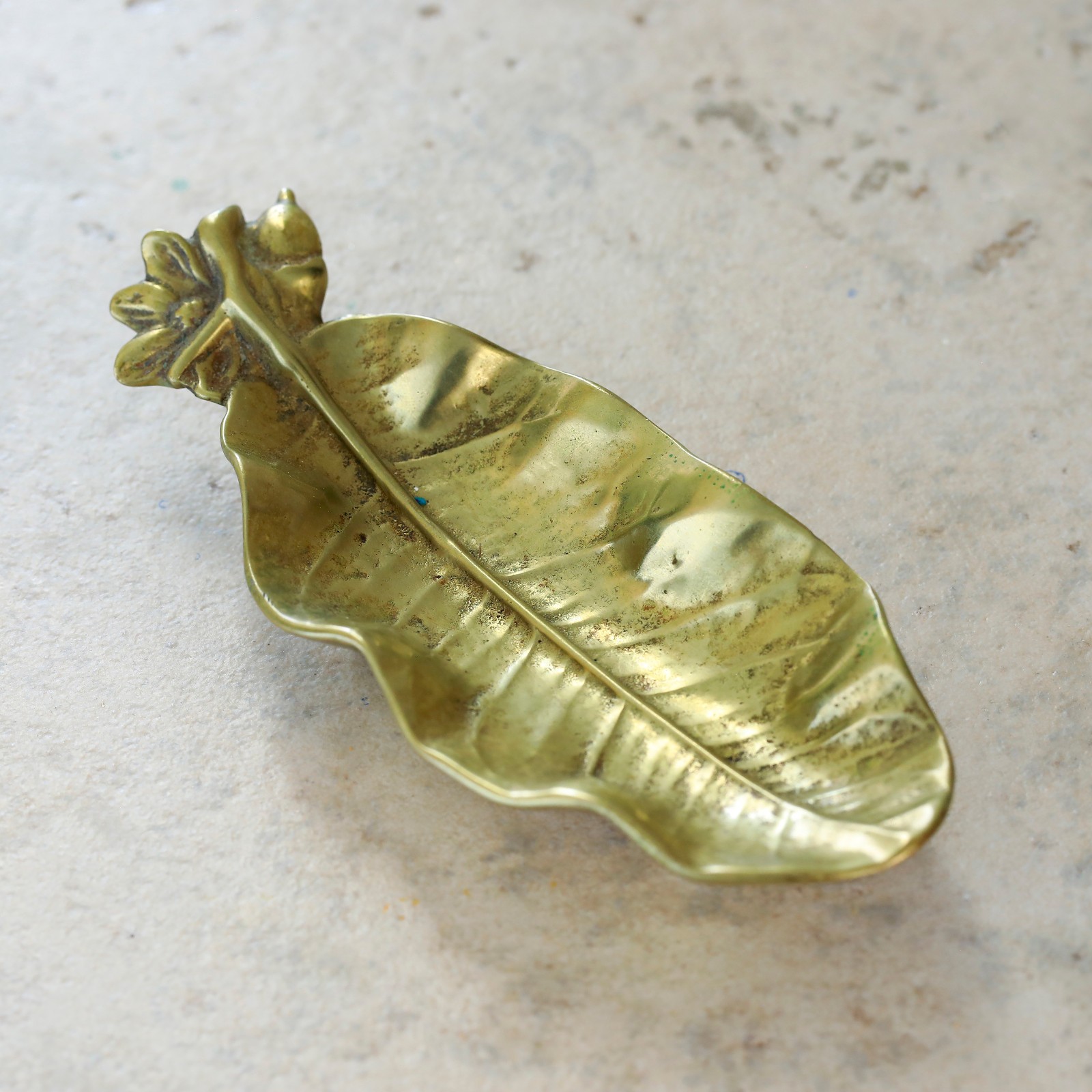 Vintage Virginia Metalcrafters 3 59 Brass Lemon Leaf Dish 5.5\