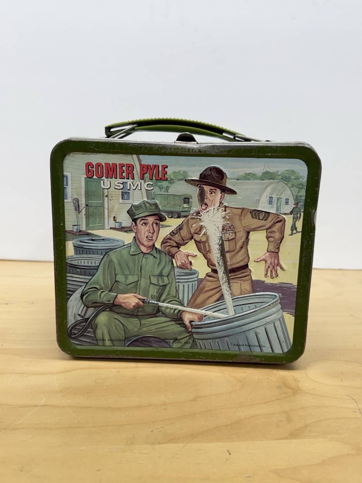 Vintage 1966 Gomer Pyle USMC Metal Lunch Box Aladdin Jim Nabors No Thermos