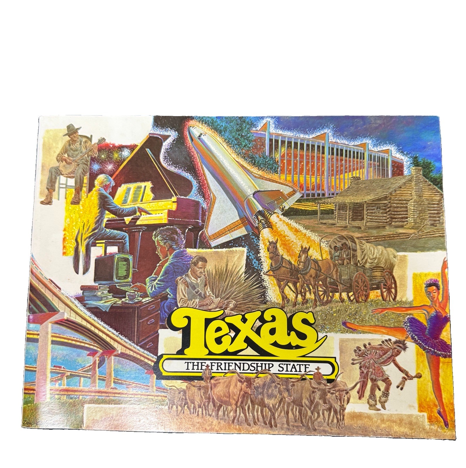 Vintage Texas the Friendship State Picture souvenir Guide book