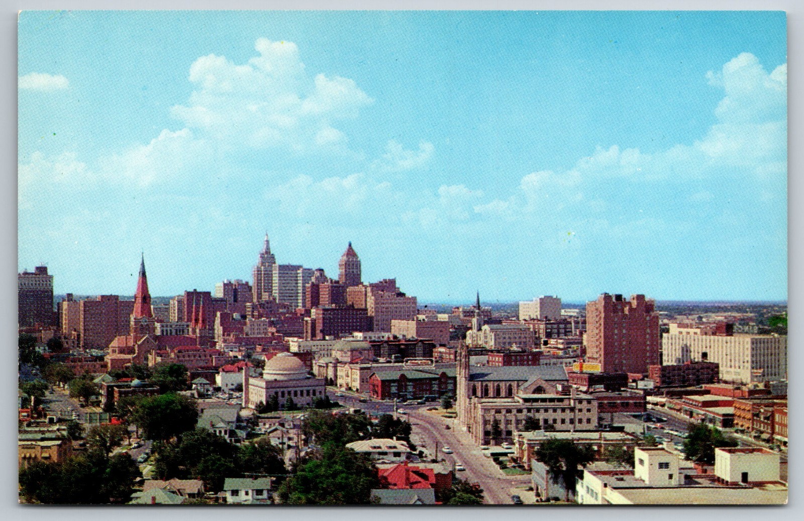 Tulsa Oklahoma Expanding Downtown Area North from 14th Street Vintage Postcard