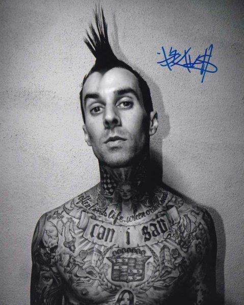 REPRINT - TRAVIS BARKER Blink PRINTED SIGNATURE / AUTOGRAPH REPRINT 8x10 Photo
