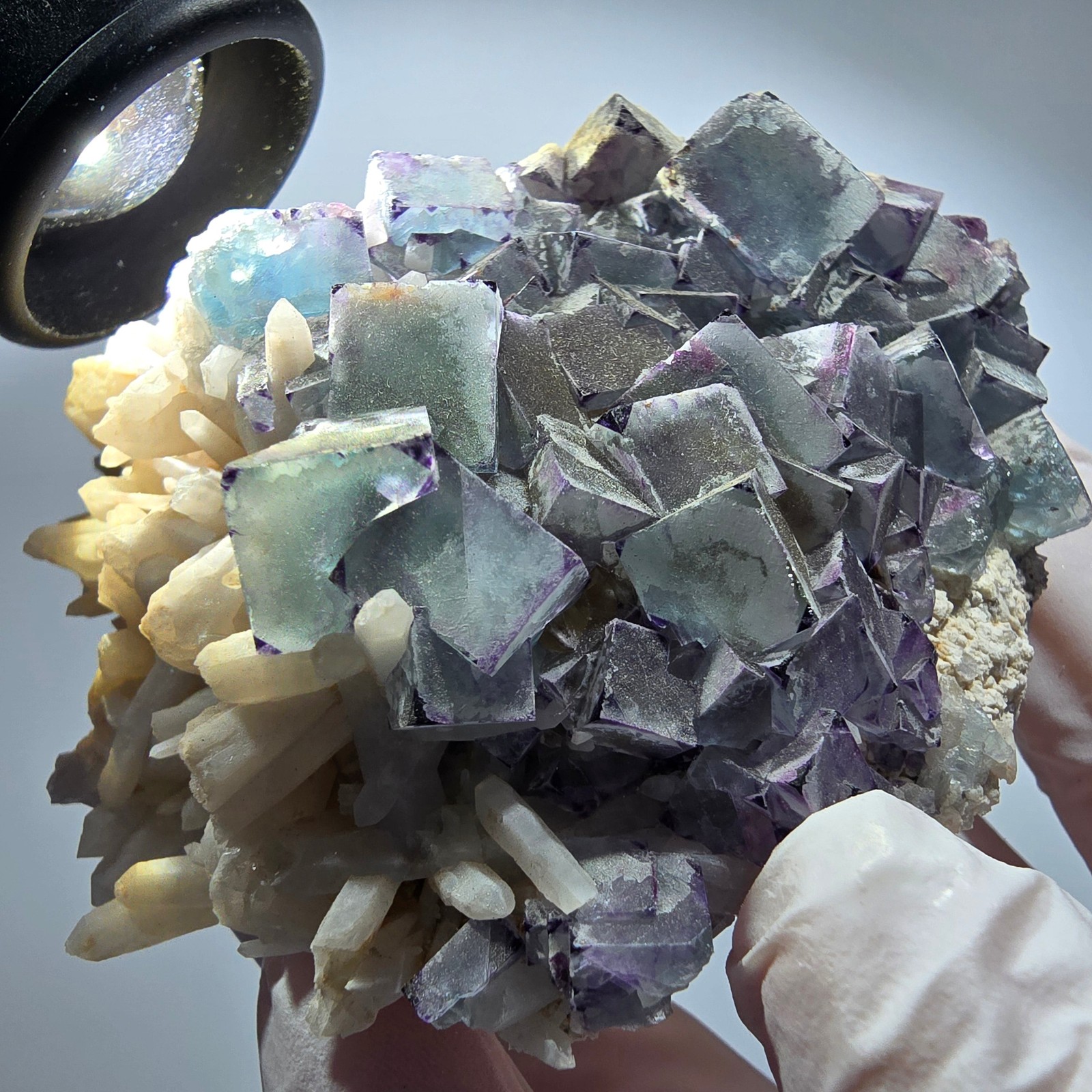 Large phantom fluorite, zonal, quartz, orthoclase specimen, Brandberg, Namibia