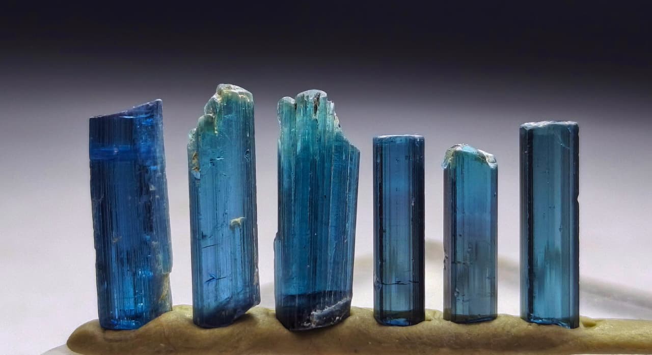 Natural Dark Ink Blue Tourmaline Crystal, High Quality Mineral Specimen, AFG.