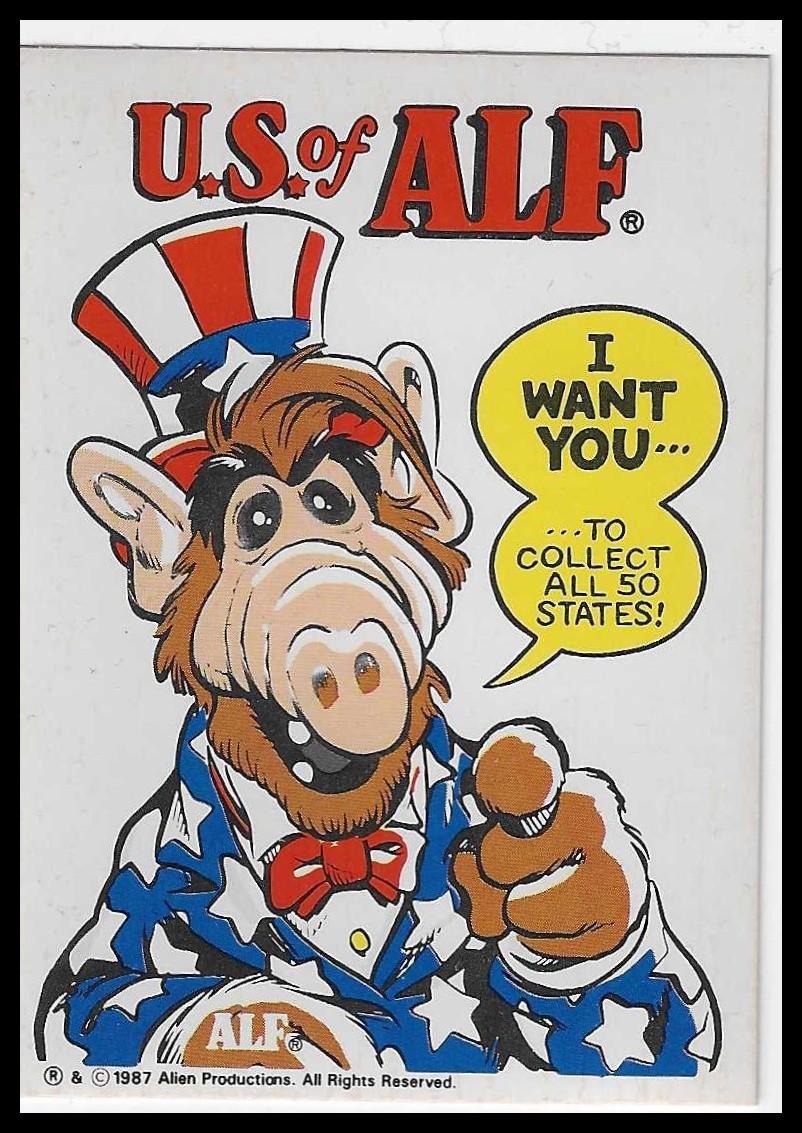 1987 Zoot U.S. of Alf Stickers - Pick Your Sticker 