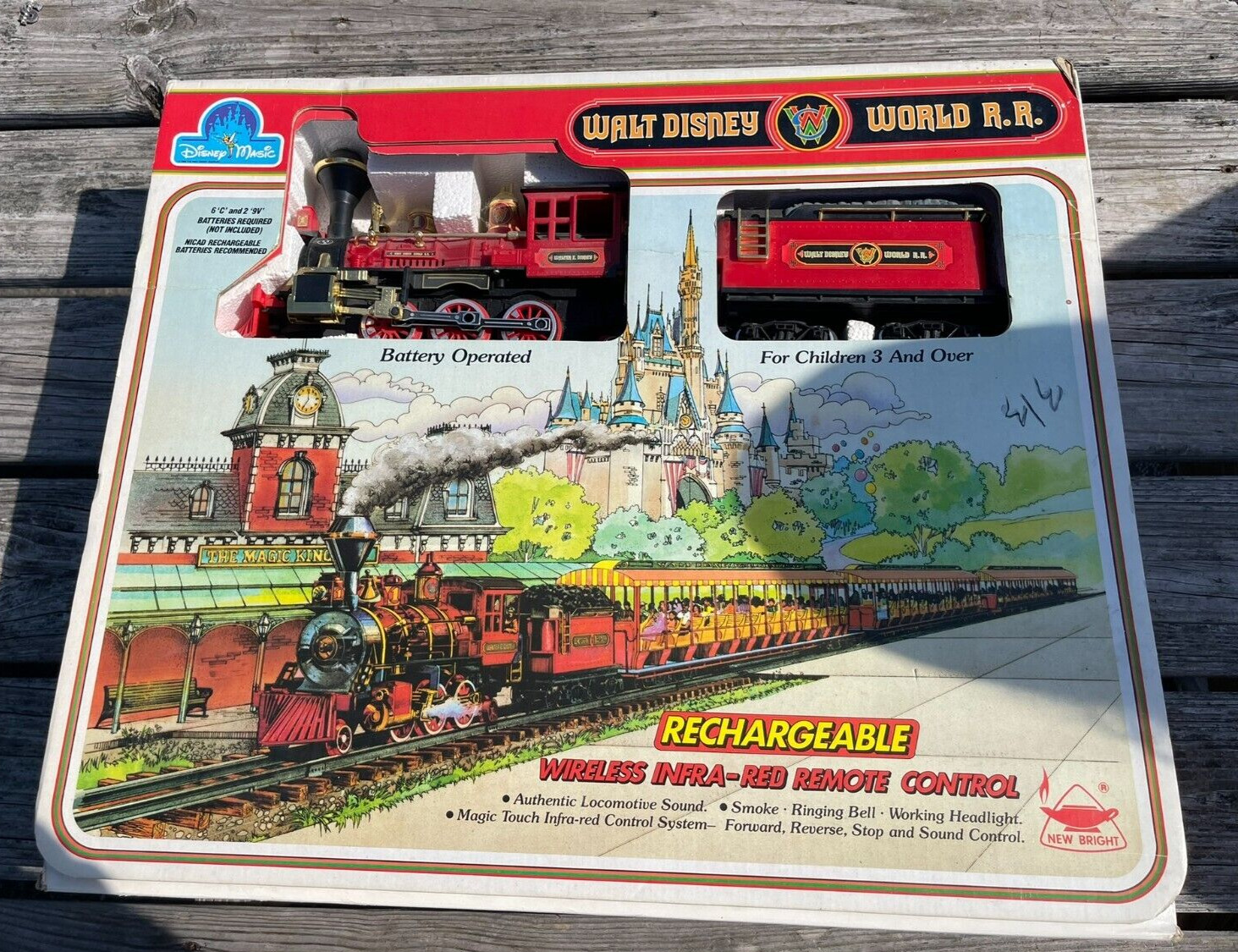Walt Disney World Railroad Train by New Bright 1988 Vintage