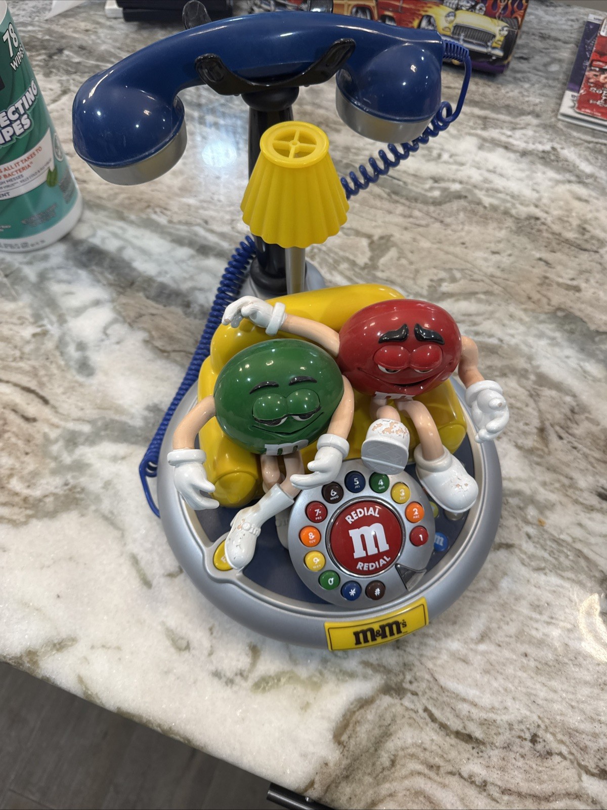 M&M\'s Animated Phone Collectible M & M Phone Vintage RARE, BLUE Phone untested 