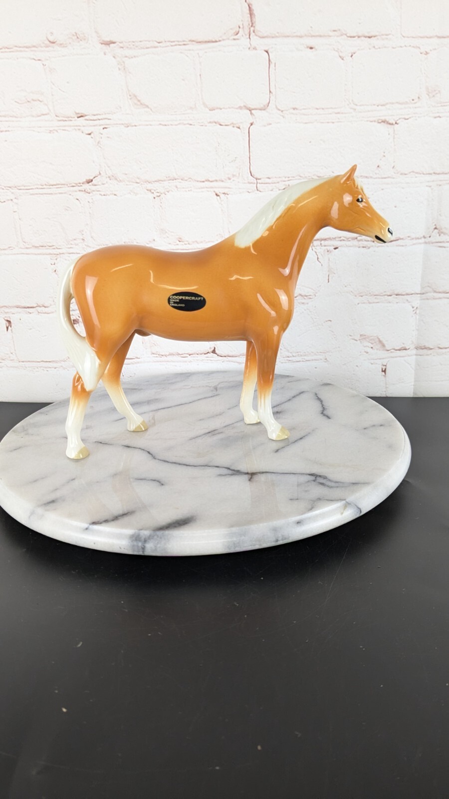 Vintage Coopercraft Porcelain Palimino Horse England 7\