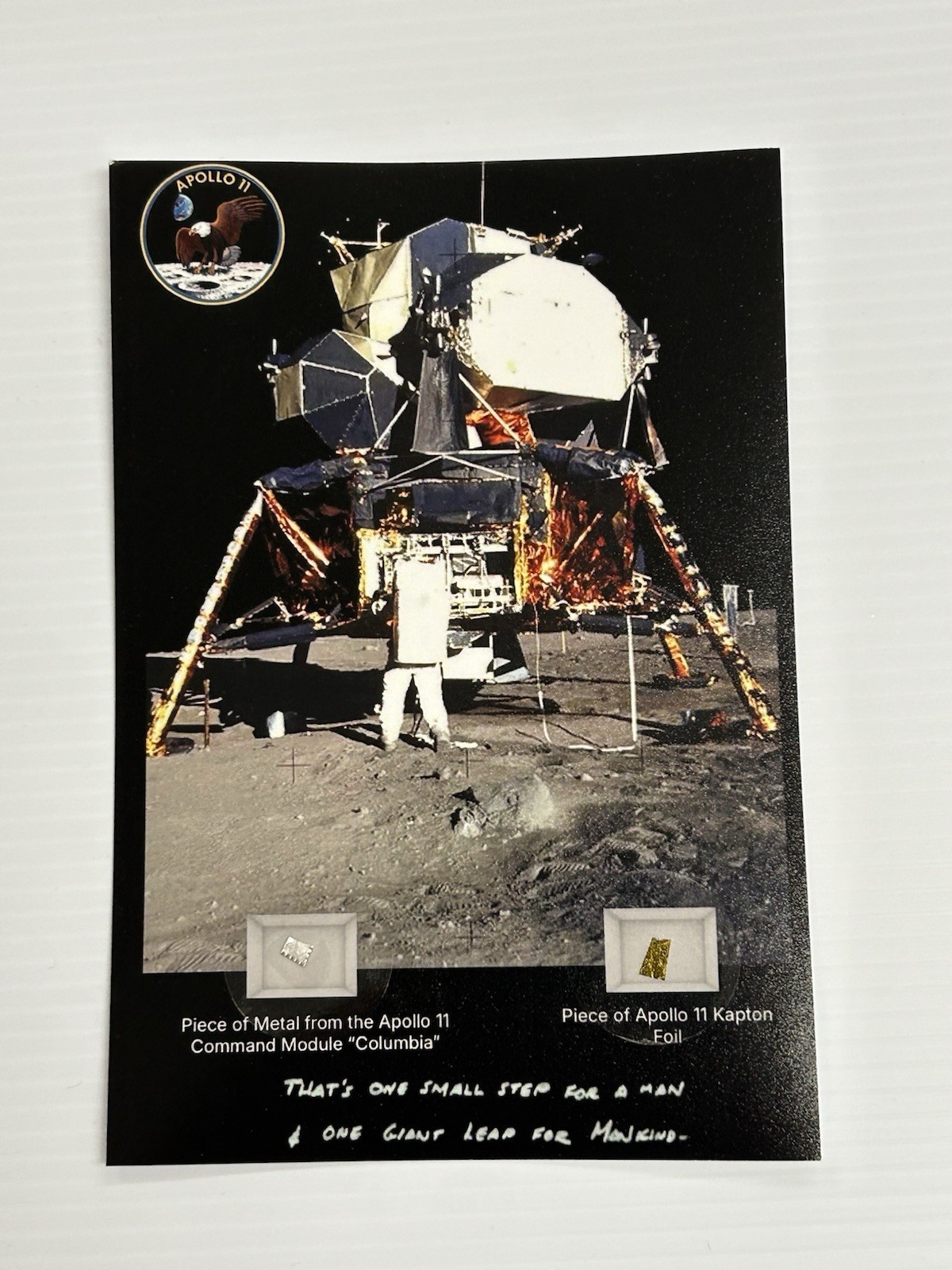 Apollo 11 Kapton Command Module Metal Relic & Foil USA NASA Moon Mission