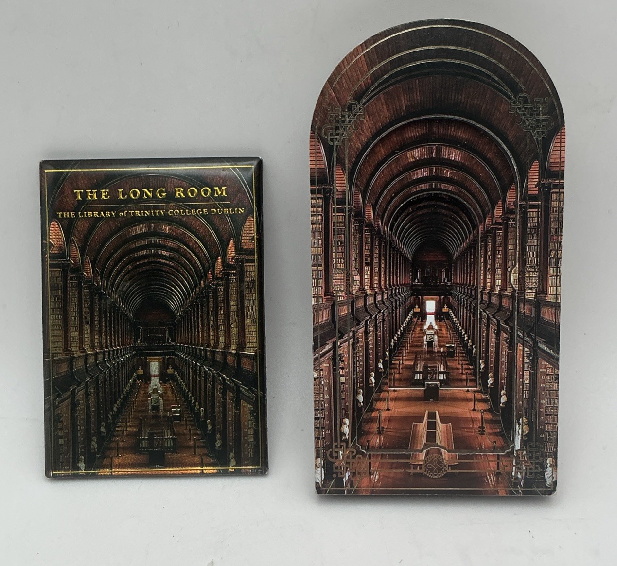 Trinity College Old Library Long Room (1) Wood Wall Plaque Sign & (2) Magnet NWT