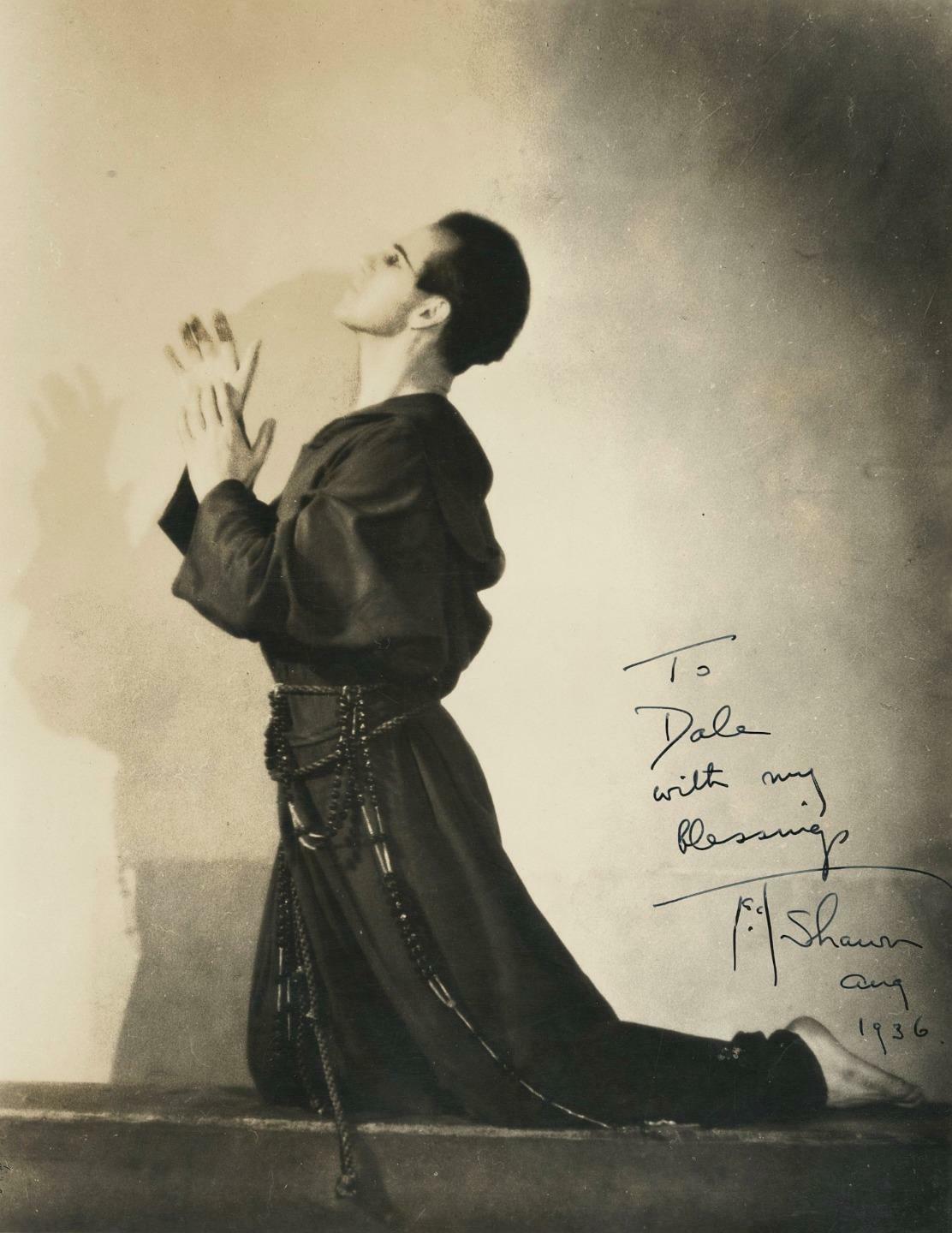 1936 Ted Shawn Signed Photograph GAY DANCE