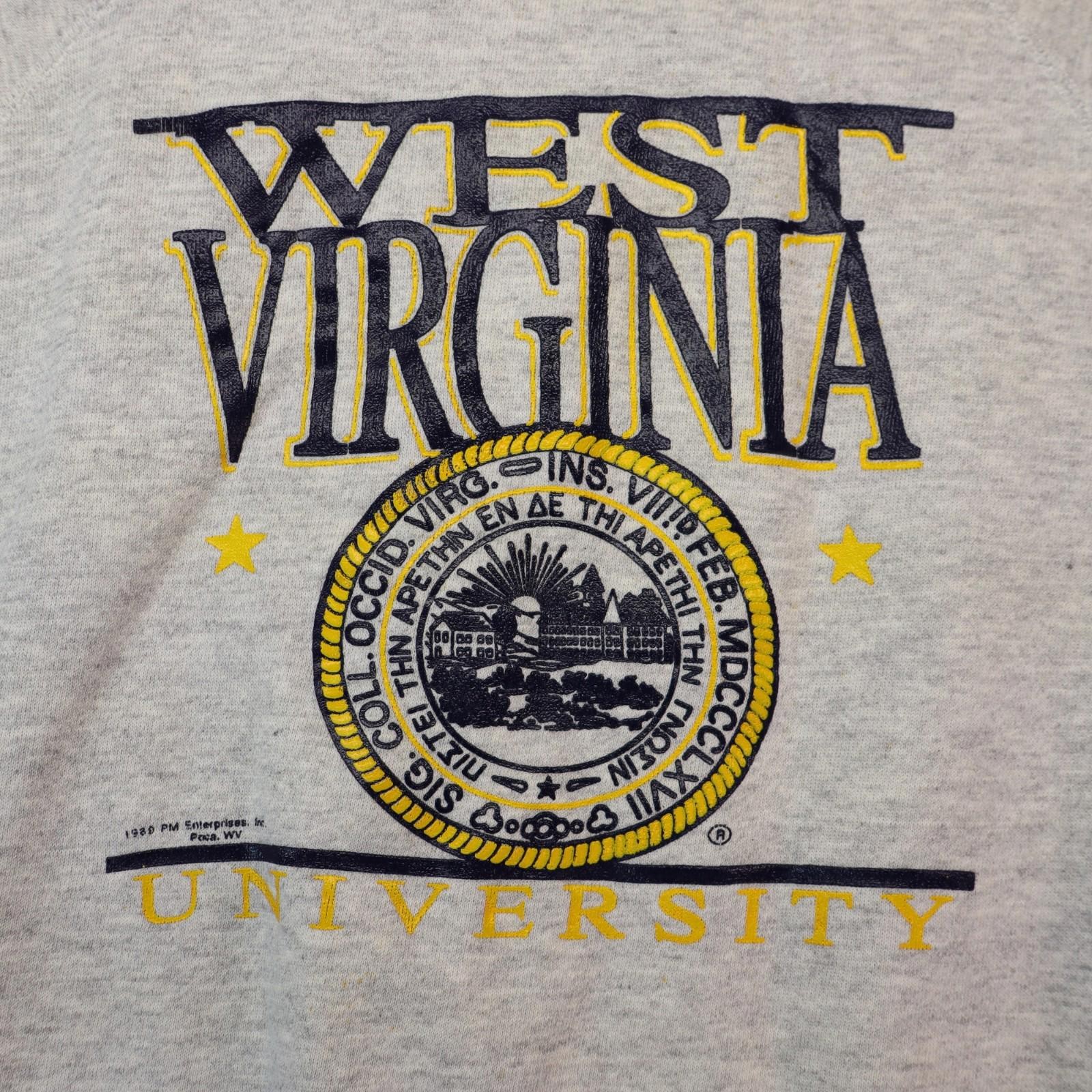 WVU Sweater Men Large West Virginia Mountaineer 1980 Tultex WVU Sweater Men Large West Virginia Mountaineer 1980 Tultex