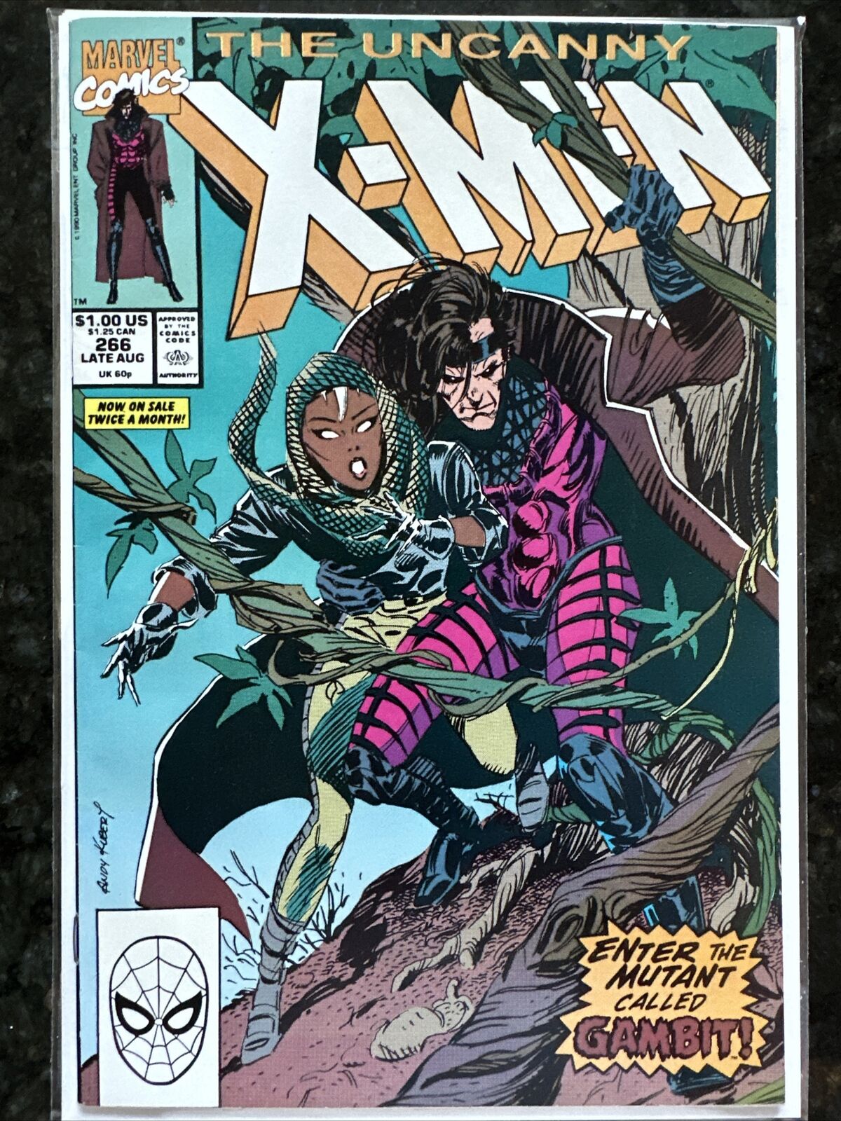 Uncanny X-Men #266 1990 Key Marvel Comic Book 1st Appearance & Cover Of Gambit