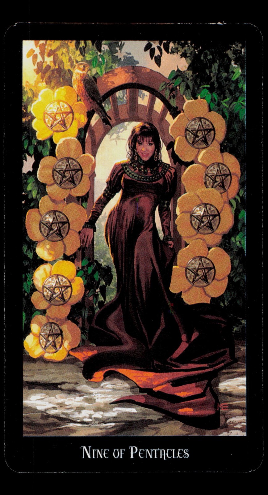 Nine Of Pentacles Witches Wiccan Tarot Card Ellen Dugan Single