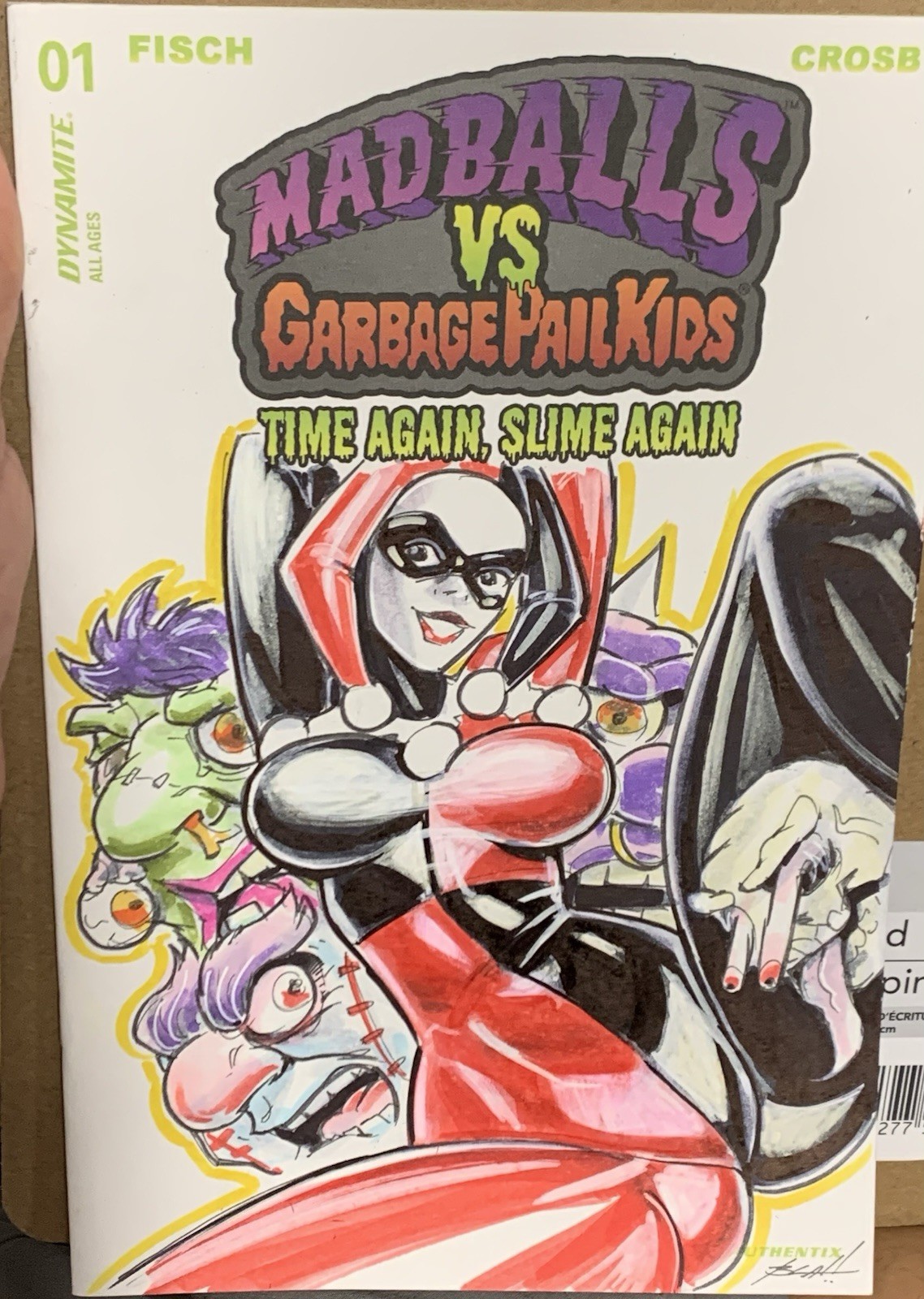madballs vs garbage pail kids 1 Original Sketch Cover Variant Harley Quinn
