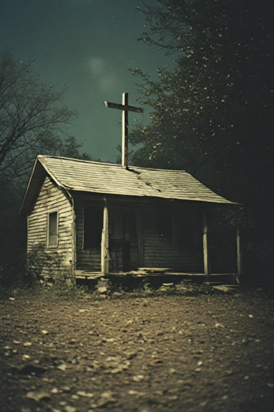 Old Abandoned Church Creepy Gothic Horror 4x6 Photo