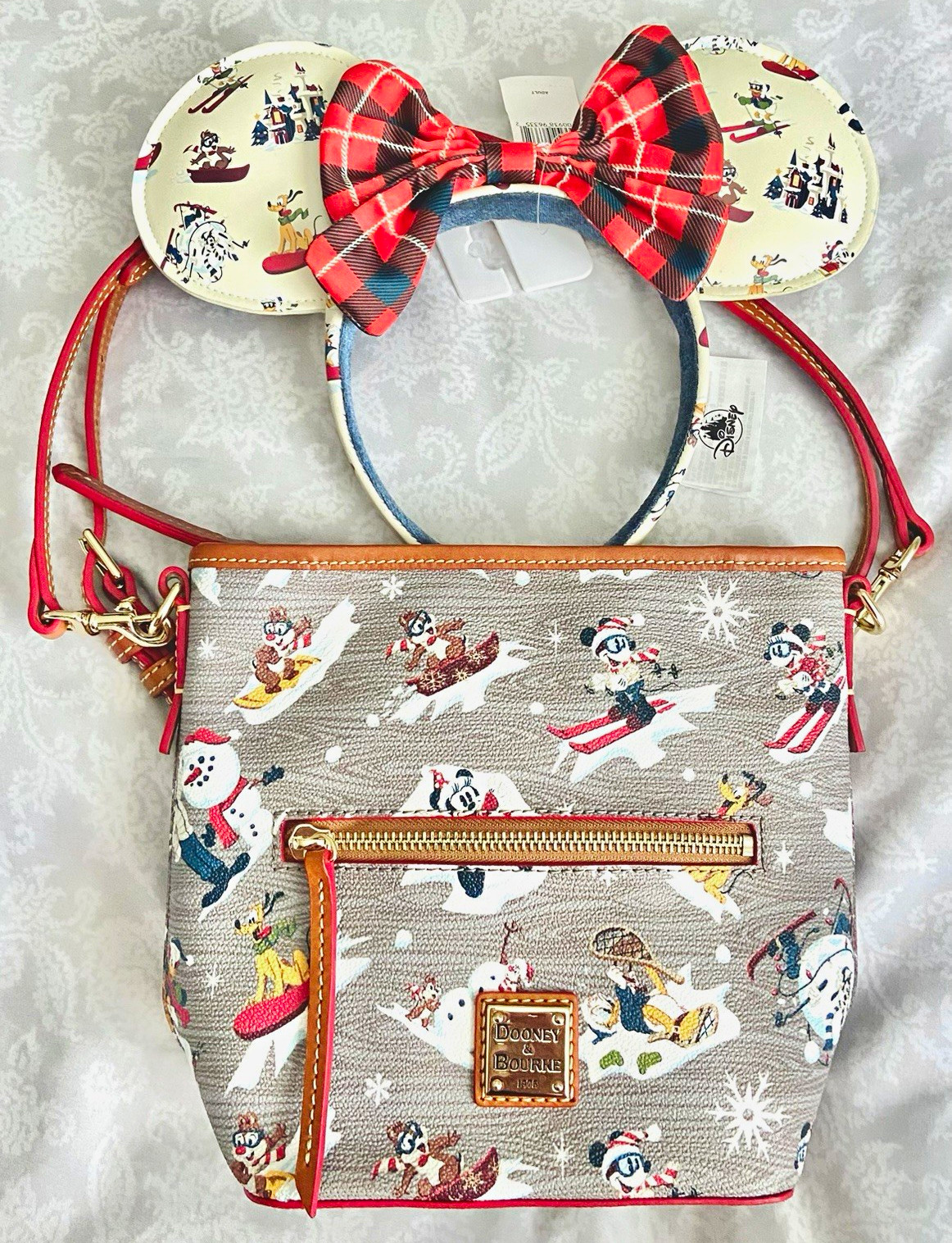 Dooney & Bourke Disney Walt’s Lodge Crossbody Bag Purse WITH Matching Ears SET