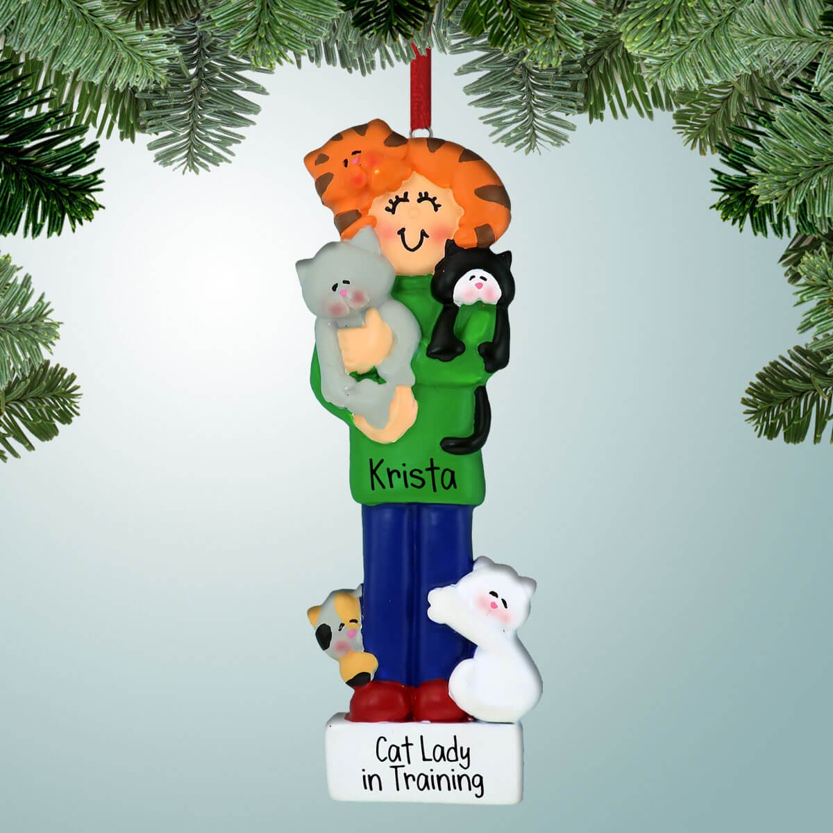 Cat Lady - Personalized Christmas Ornament