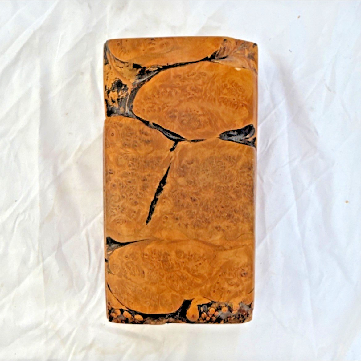 Vintage 1981 Michael Elkan Signed Maple Burl Interlocking Nesting Puzzle Box 