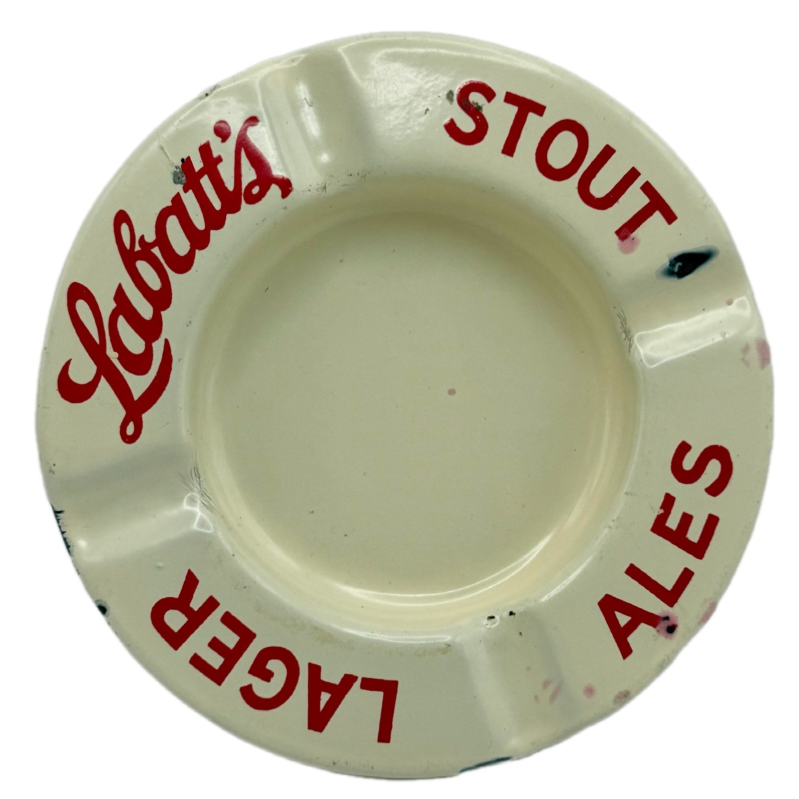 Vintage Labatt's Beer Ashtray Enamel Lager Ales Stout Advertising Breweriana Vintage Labatt's Beer Ashtray Enamel Lager Ales Stout Advertising Breweriana