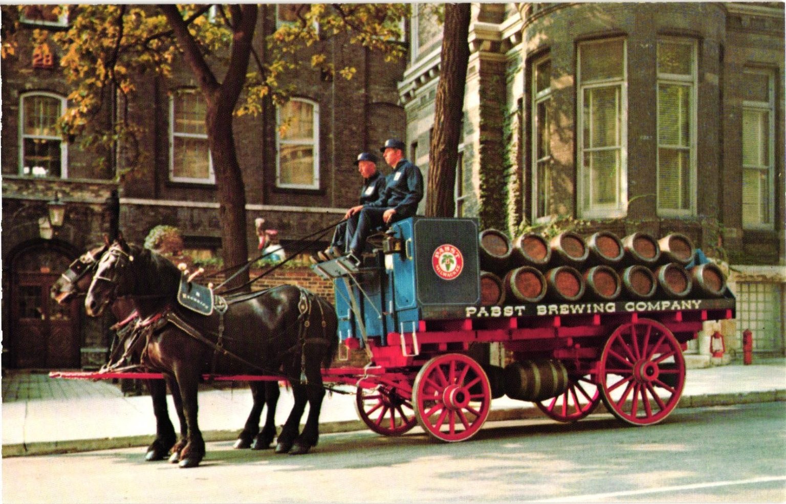 Pabst Beer Wagon Milwaukee Horse Drawn Brewery Cart Vintage Postcard Pabst Beer Wagon Milwaukee Horse Drawn Brewery Cart Vintage Postcard
