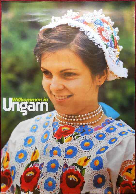 Original Poster Hungary Magyar Ungarn Woman Costume Folklore Tradition