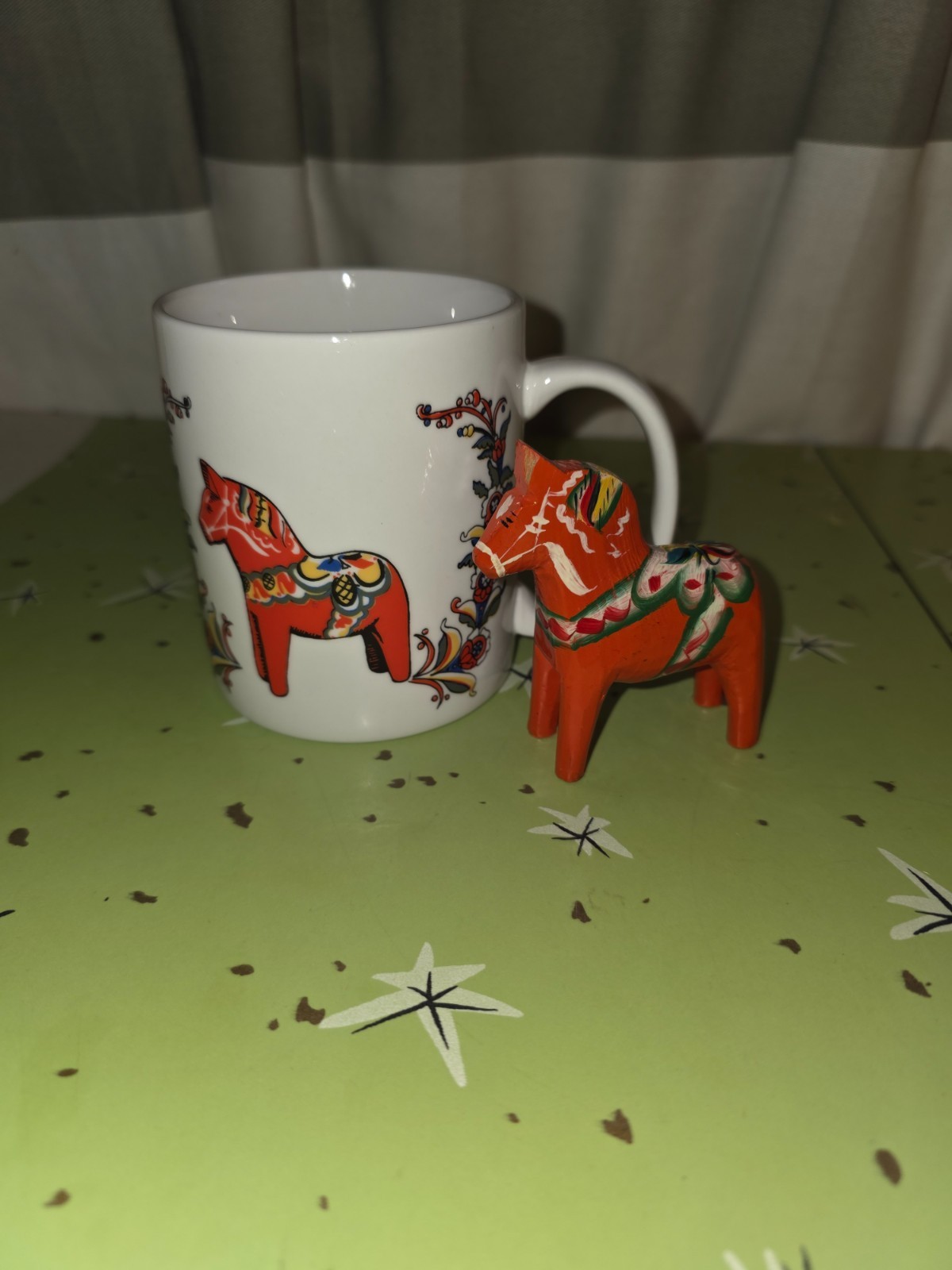 Vintage Bergquist Imports Minnesota Swedish Scandinavian DALA Horse MUG & Figure