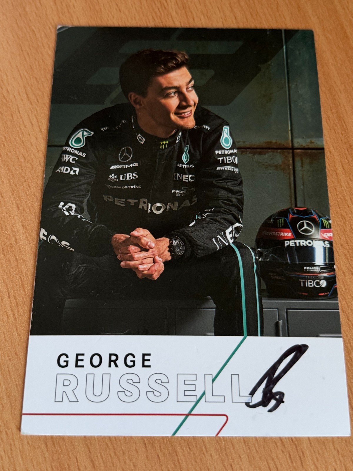 George Russell 2022 Postcard Autograph Card Autograph Mercedes AMG F1 ++HAND SIGNED++ George Russell 2022 Postcard Autograph Card Autograph Mercedes AMG F1 ++HAND SIGNED++