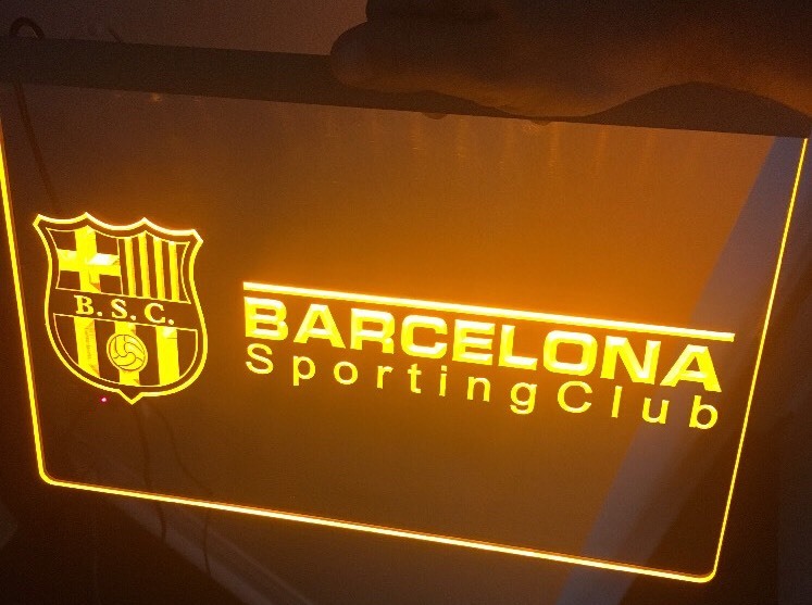 Barcelona Sporting Club LED Neon 3D Futbol Guayaquil-Ecuador New Soccer